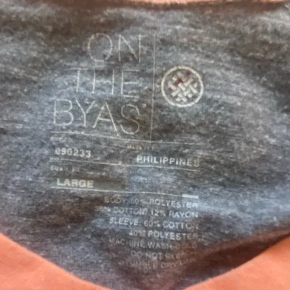 On The Byas Gray and neon orange tee - Picture 2 of 3